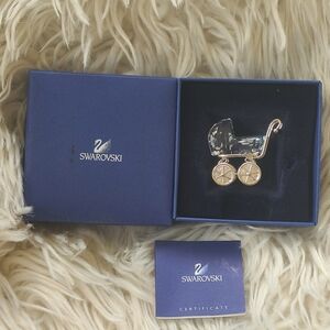 Swarovski Baby Carriage Retired- Rhodium - Boxed- Like New